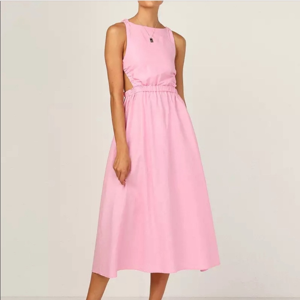 Amita pink open back dress - Picture 3 of 4